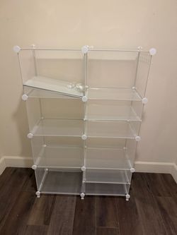 Modular Plastic Cube Storage Organizer