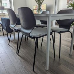 Modern Scandinavian Style Minimalist Apartment Living Dinning Set - Tommaryd Table w/Sigtrygg Chairs