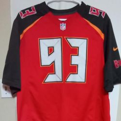 Nike NFL On Field Tampa Bay Buccaneers #93 Gerald McCoy Red Jersey Mens XXL Used.