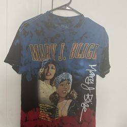 Men’s Officially Licensed Mary J Blige Tie Dye T-Shirt Blue Red Black Size Small