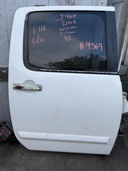2004 - 2015 Nissan Titan rear door Crew cab passenger side white Tag#9369