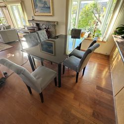Glass Table With 6 Chairs