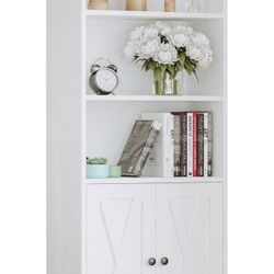 IRONCK Industrial Bookshelves and Bookcases with Doors 11.8 in Depth Floor Standing 5 Shelf Display Storage Shelves Bookcase Home Decor Furniture for 