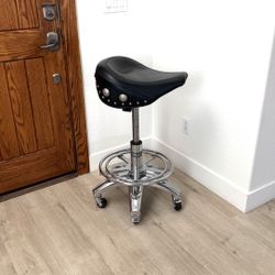 Vintage Motorcycle Saddle Seat Biker Swivel Bar Stool Harley Davidson Style