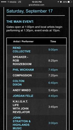 GRACEFEST TICKETS AV 2016