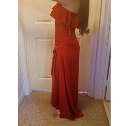 Sulianna strapless red meshki dress