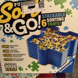 Puzzle Sort & Go Stackable Sorting Trays 