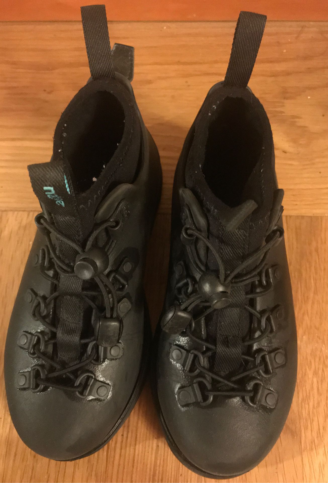 Native Shoes Black Waterproof Rain Boot Shoes Fitzsimmons Exc. Cond sz 12 Kids