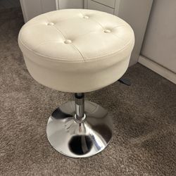 White Vanity Stool