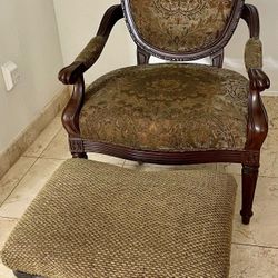 Accent Chair With Ottoman