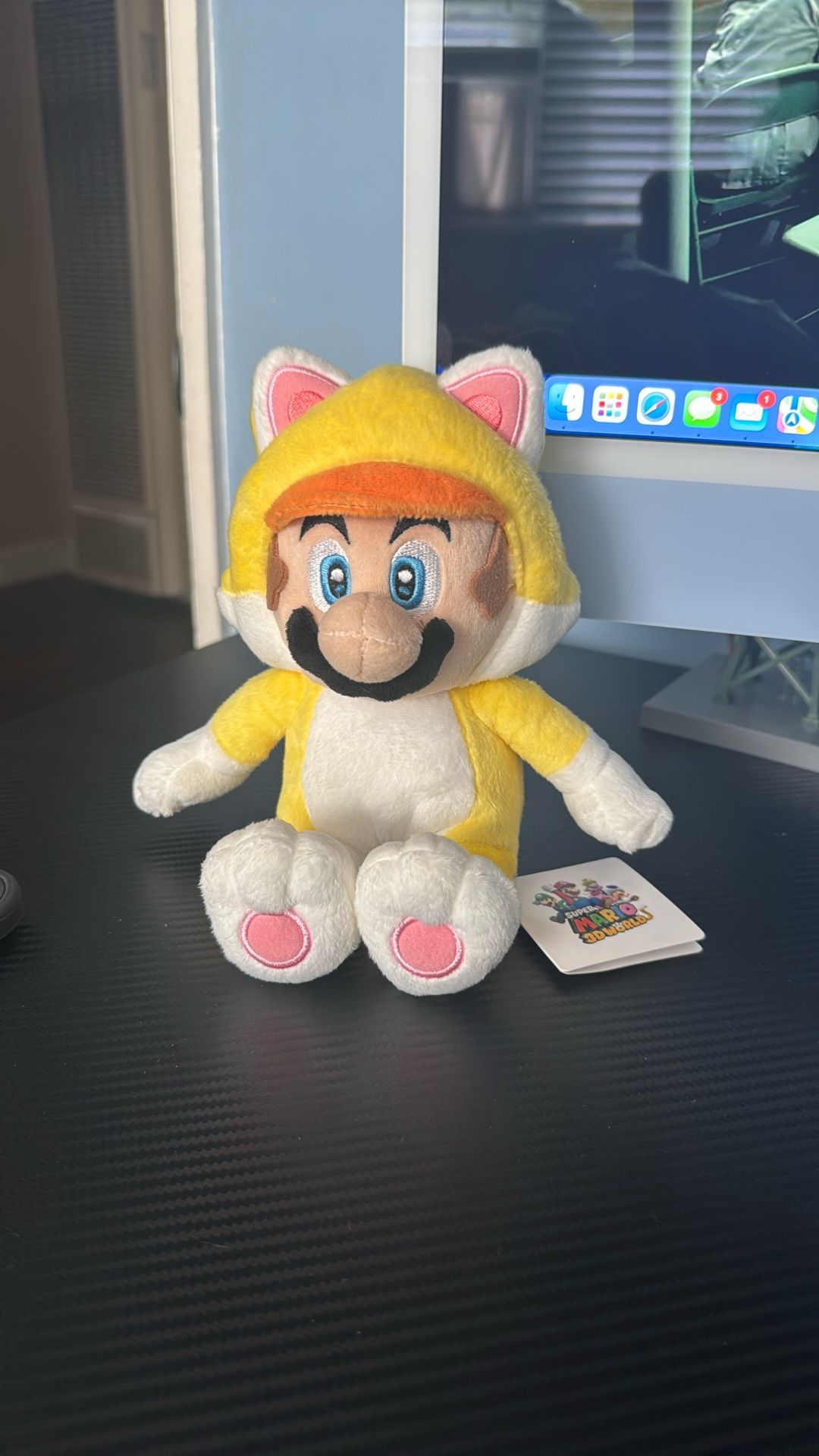 Nintendo Super Mario 3D World Mario In Yellow Cat Suit 9" Plush 2014