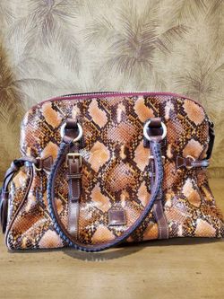 Dooney & Bourke Python Print Leather Tote