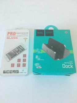 Screen protector and dock charger for iphone