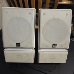 Polk Monitor Series 2 White Outdoor Bookshelf Speakers  Made In USA 
