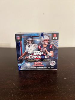 2025 Topps Chrome Sapphire Edition NFL Hobby Box Factory Sealed IN HAND