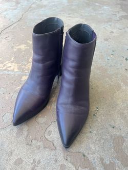 Franco Sarto Brand Name Eggplant Purple Ankle Boots Size 9