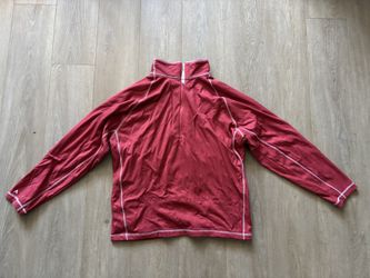 red long sleeve zip up