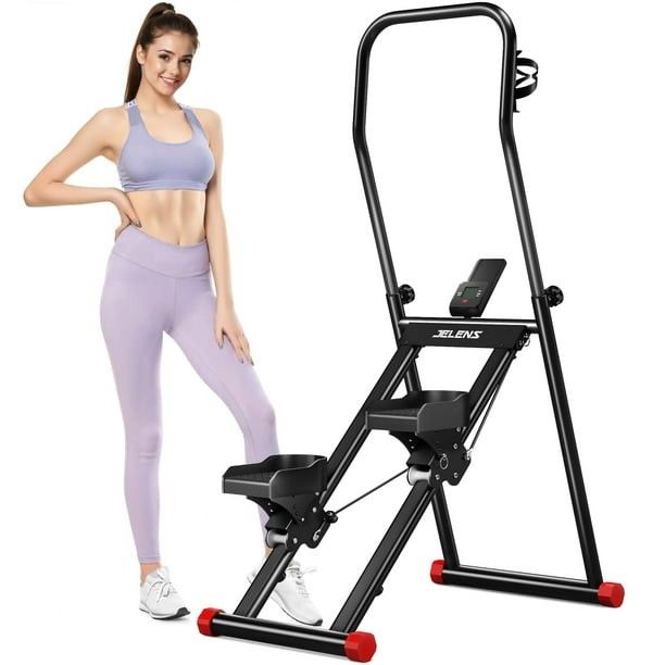 JELENS Stair Stepper for Home Gym Exercise, Compact Folding Cardio Exercise Climber for Full-Body Workout, Vertical Climber Machine with Adjustable Ha