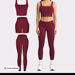 3 piece workout outfit large