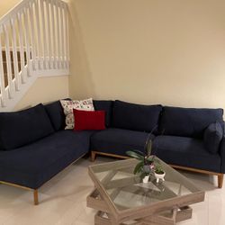 Sectional Sofa - Blue 