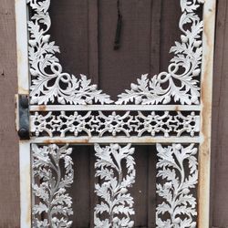 Metal Cast Iron Ornate Door Repurpose Recycle Salvage Decor-see Description  