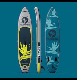 Paradise Inflatable Stand Up Paddleboard, paddle, pump and backpack carry case