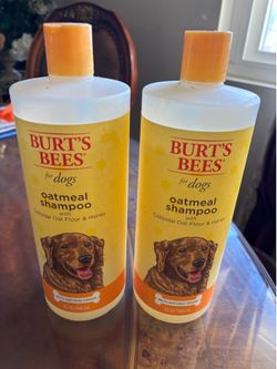 Burt’s Bees Oatmeal Honey Dog Shampoo 2 Big Bottles 32oz