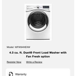 Whirlpool washing machine