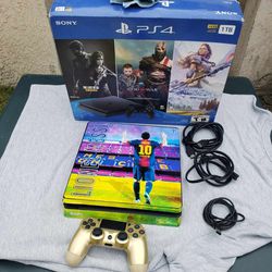 New Messi Playstation 4 Slim 2018 PS4 slim 1,000GB 1TB with 1 New controller $200! Or Combo $300! 6 Games n 2 controllers.. $20! Per Game