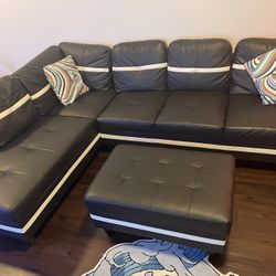 Leather Sectional Couch