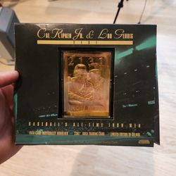 Bleachers Cal Ripken Jr. & Lou Gehrig Limited Edition Gold Card 23KT Foil 1995