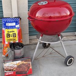 Weber 22" Kettle Bbq Grill Bundle $$PRICE FIRM$$