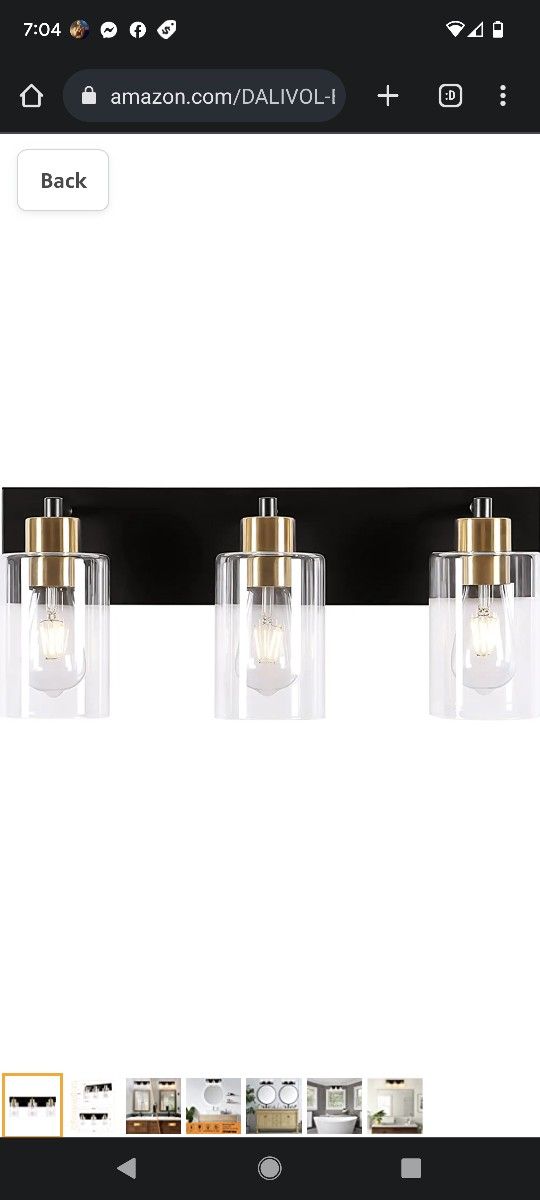 $50 DALIVOL BATHROOM LIGHT FIXTURE