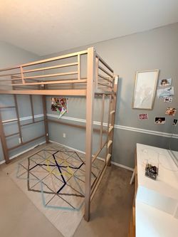 Zone Brittan pink Loft Bed Frame