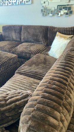 Brown sectional