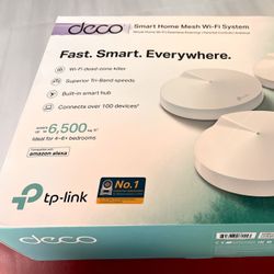 TP-LINK Deco M9 Plus AC2200 Mesh WiFi Extenders Router 2-Pack Tri-Band Smart Home System