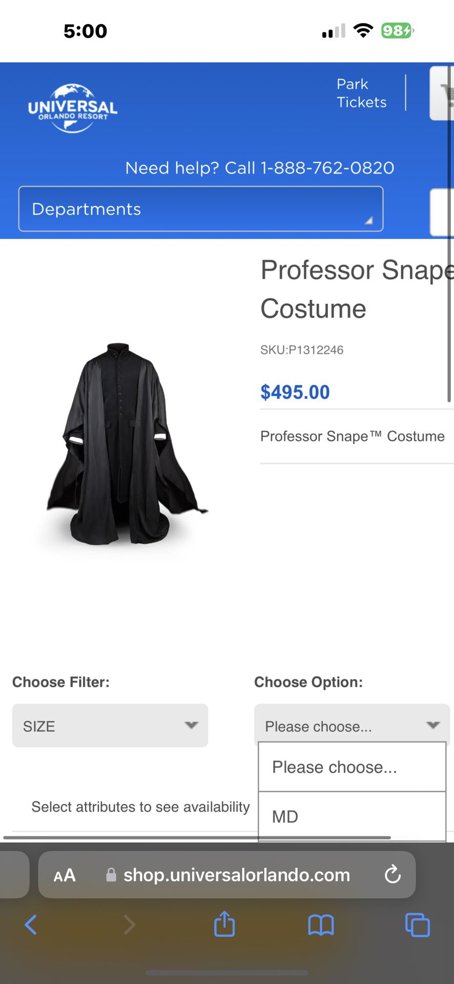 Harry Potter Professor snape Collectible Costume 