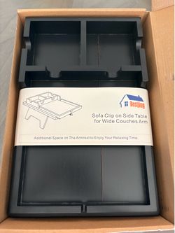 Couch Arm Table with Cup Holders