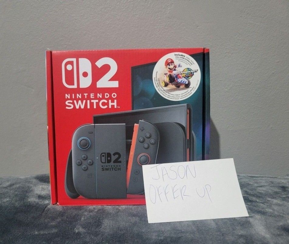 Nintendo Switch 2 Console Brand New w/ Mario Kart World Game Bundle NIB Sealed
