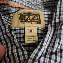 Foundry Supply Button Up 3xl Mens 
