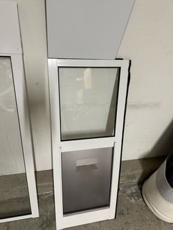 Doggie door for sliding door for small to medium size dogs