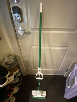 Libman Nitty Gritty Sponge Mop with Scrub Brush and Steel Handle