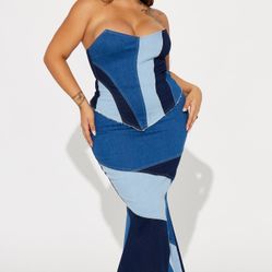 Jeans Skirt Set New Size L Women