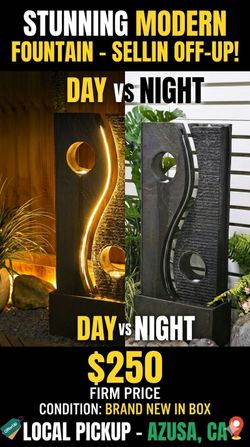 Modern LED Water Fountain – High -End 47' NEW Retail $539! 🔥