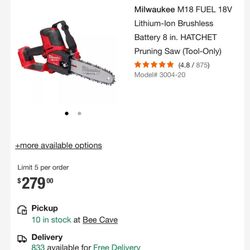Milwaukee Chainsaw Pruner
