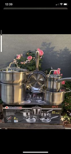 Set de 9ps de acero inoxidable