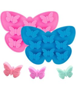 🦋 2 Pieces Cute Butterfly Silicone Mold Set – Cute Multi-Use Ice Cube, Candy, Chocolate & Baking Mold Tray 🦋
