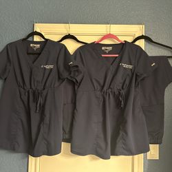 Maternity Scrubs - Navy Blue - Greys Anatomy