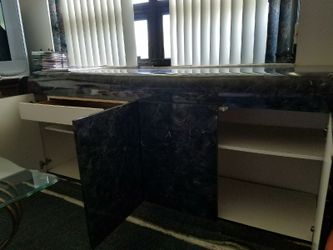 Nice Gray Marble Storage Cabinet