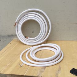 24ft Mini Split  Hvac O.D Copper Pipe Tubing Lines Set Insulated 5/8” And 3/8” For Mini Split AC 